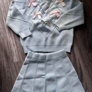 SHEIN Light Blue Mini Skirt